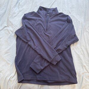 Lightweight Navy Uniqlo Fleece Quarter Zip